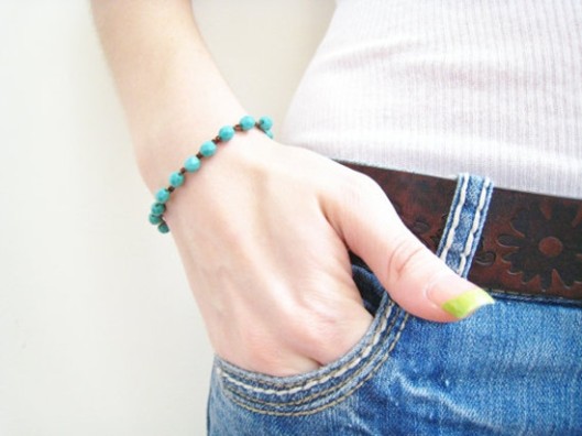 simple blue bracelet