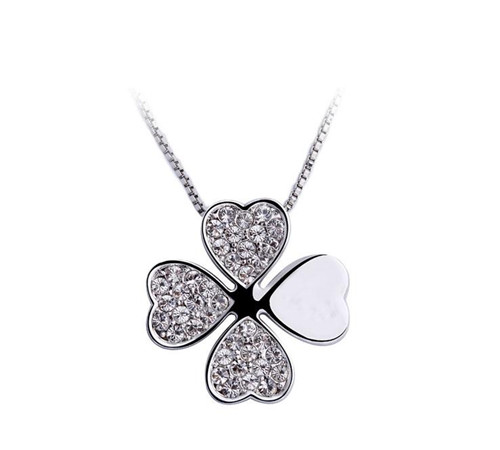 four_leaf_clover_pendant_wedding_necklace